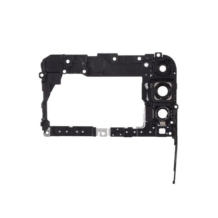OEM Rear Camera Lens Ring Cover + Motherboard Shield Cover per Huawei P40 lite E / Honor Play 3 - Nero
