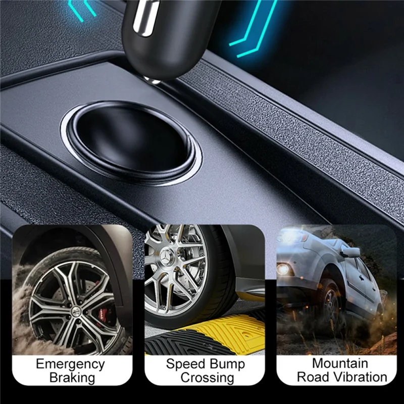 GE05 USB A + Type C Car Charger Voltage Display PD 65W Fast Charging Adapter with Retractable Cable