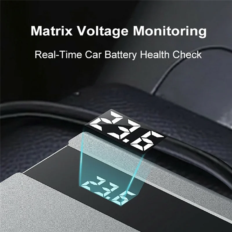 GE06 Voltage Display 120W Car Cigarette Lighter Splitter Adapter with PD 65W Fast Charging Retractable Cable