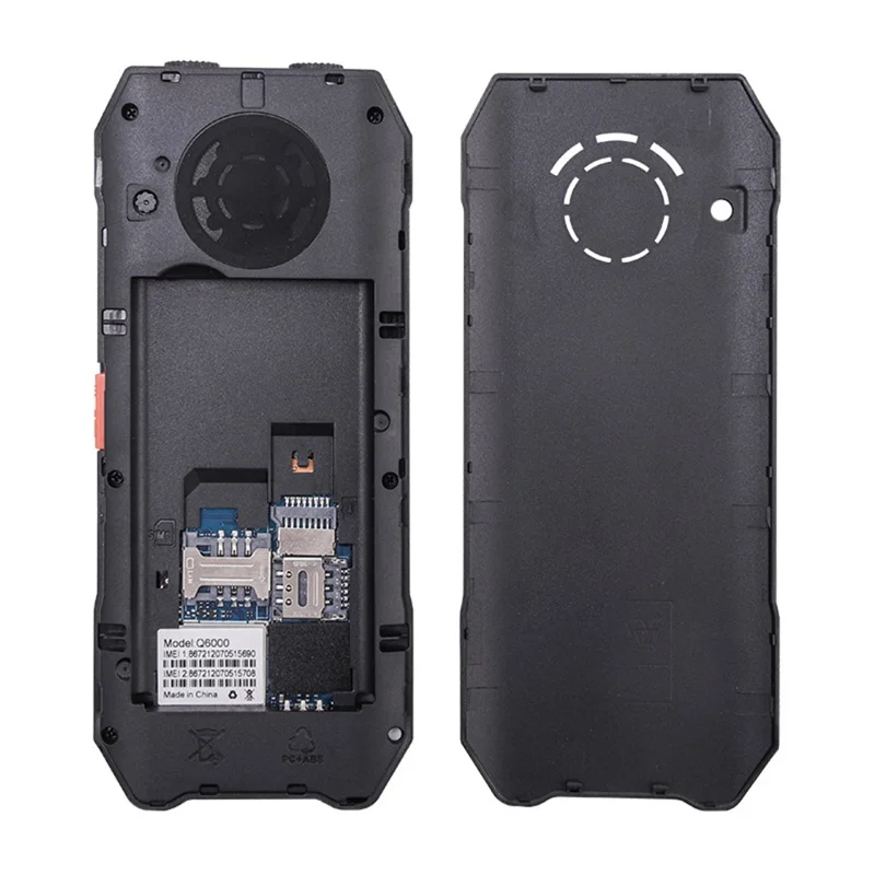 MXMID Q6000 2.4 Inch Display Phone Dual SIM Standby GSM Keypad Bar Phone with Dual LED Flashlight - Black