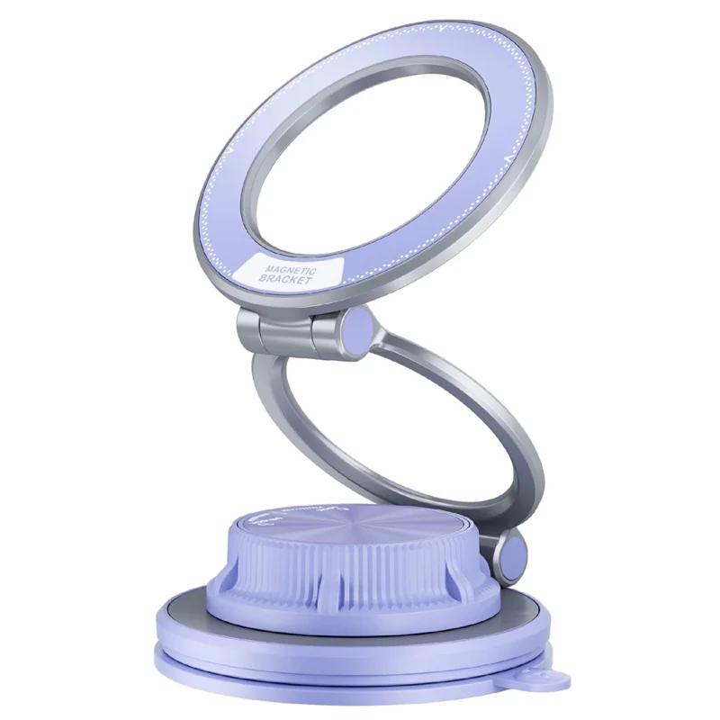 SD17 Car Phone Mount Holder Suction Cup Dashboard Navigation Portable Vacuum Suction Magnetic Phone Stand - Purple