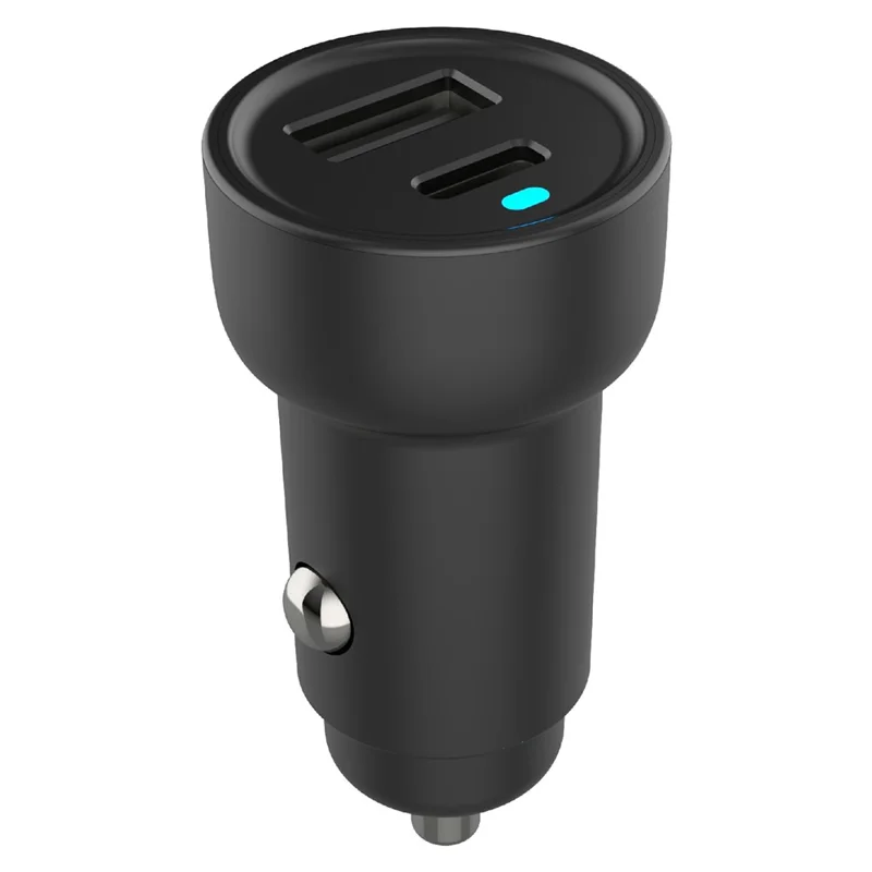 Bulk Purchasing PD 3.0 + QC3.0 45W Fast Charging Adapter USB-A + Type-C Dual Port Car Charger - Black