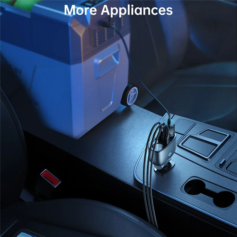 JOYROOM CL51 7-in-1 Auto-Ladegerät PD 45 W + QC 3.0 Zigarettenanzünder-Adapter für 12 V–24 V Fahrzeuge – Dunkelgrau