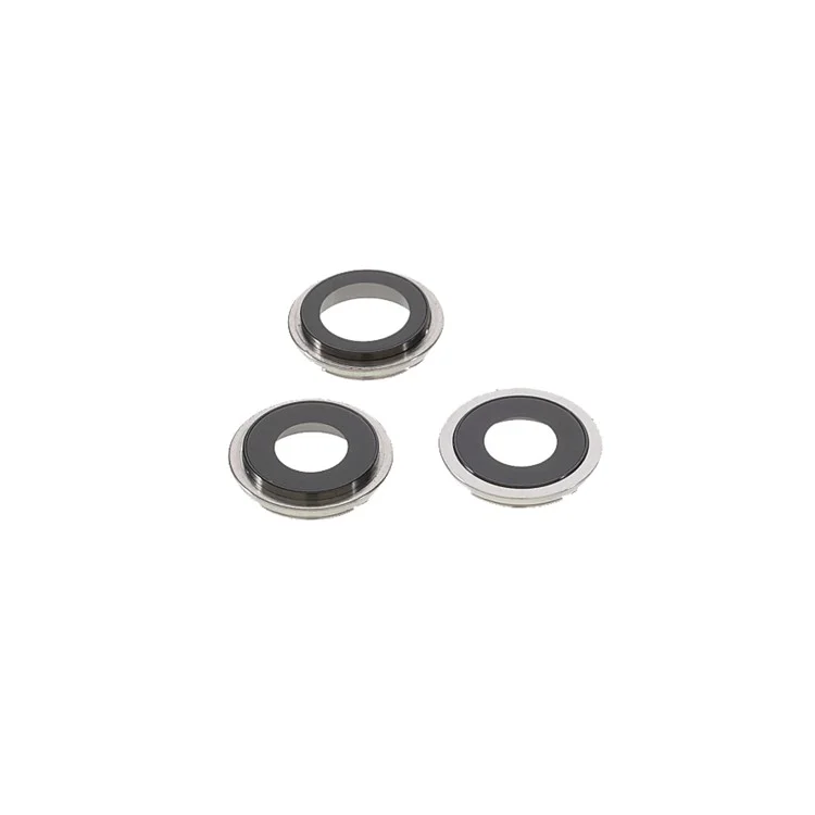 OEM Rear Back Camera Lens Ring Repair Cover with Glass Lens Replacement for iPhone 12 Pro 6.1 inch - Silver