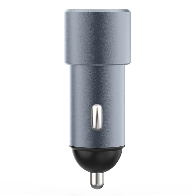 MOMAX UC15 38W Mini Aluminum Alloy Dual Port Car Charger PD + QC 3.0 Fast Charging Cigarette Lighter Adapter - Grey