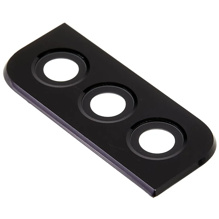 For Samsung Galaxy S22 5G S90/S22+ 5G S906 OEM Back Camera Lens Ring Cover with Glass Lens Replacement (without Logo) - Black