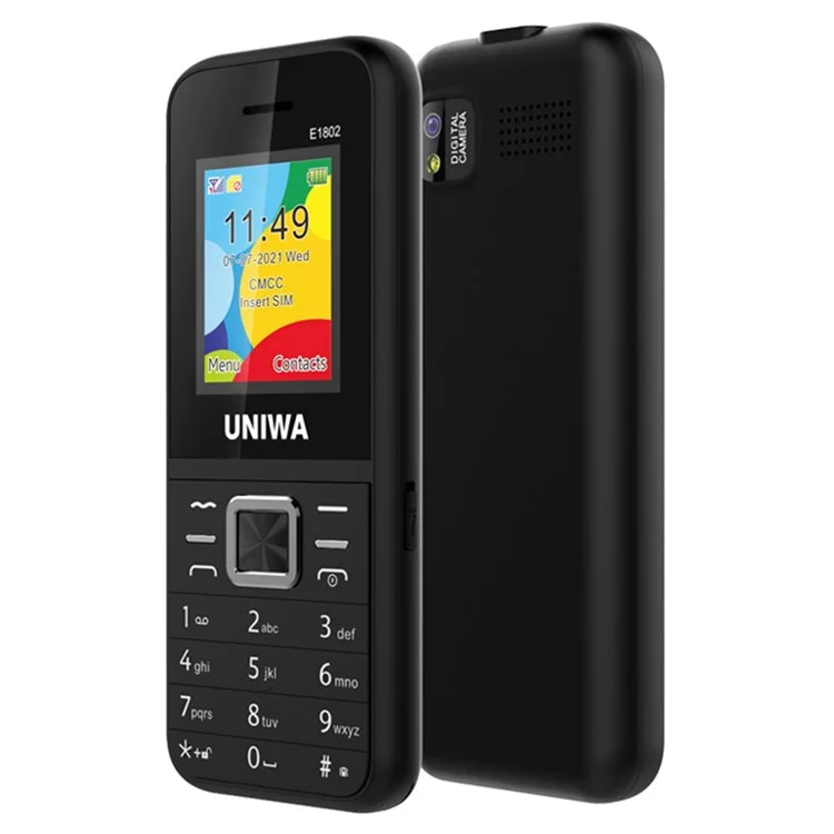 UNIWA E1802 2G Bar Phone 1800mAh Battery Function Cell Phone for Seniors and Kids - Red