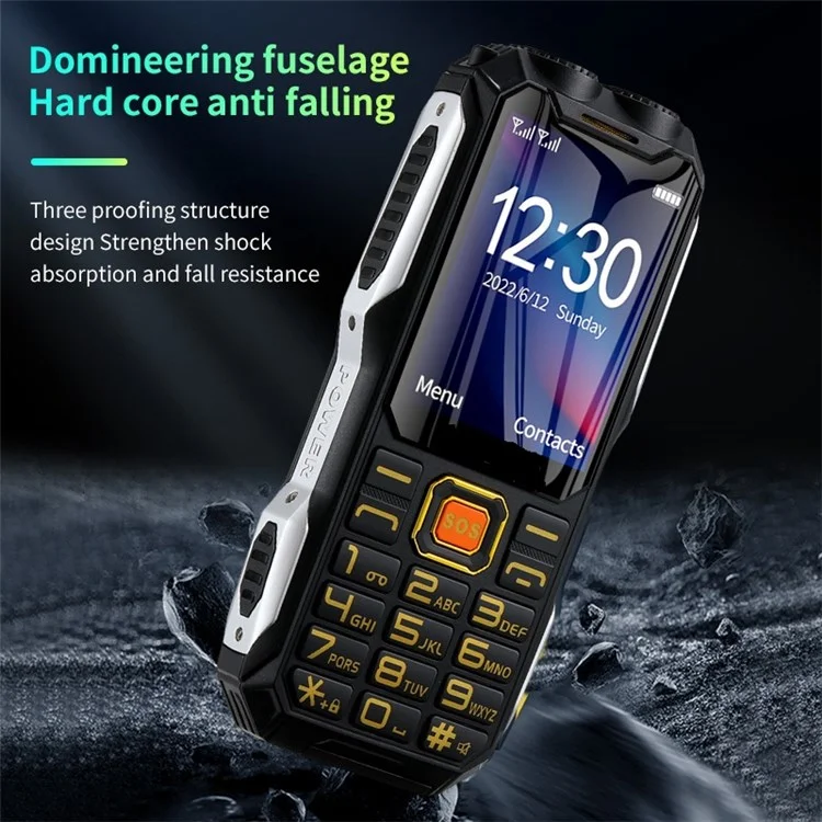 Téléphone Mobile à Écran HD Q8 de 2,4 Pouces 16800mAh Téléphone Cellulaire Avec Double Lumières Prise en Charge le Réveil, la Calculatrice, le Calendrier, Les Fonctions de Livre Électronique - Vert
