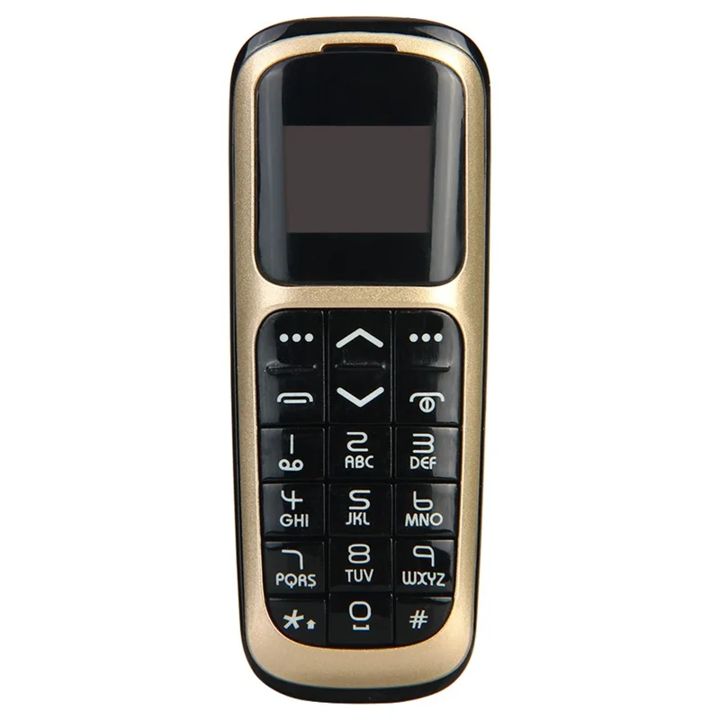 V2 SIM SIM 0,66 Polegada Mini Telefone Celular 260mAh Bateria GSM 2G Bluetooth Cellphone - Ouro