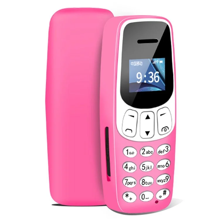 J7 World Menor Phone Mini Celular Phone Bluetooth Telefone MP3 Player Com Trocador de Voz - Rosa