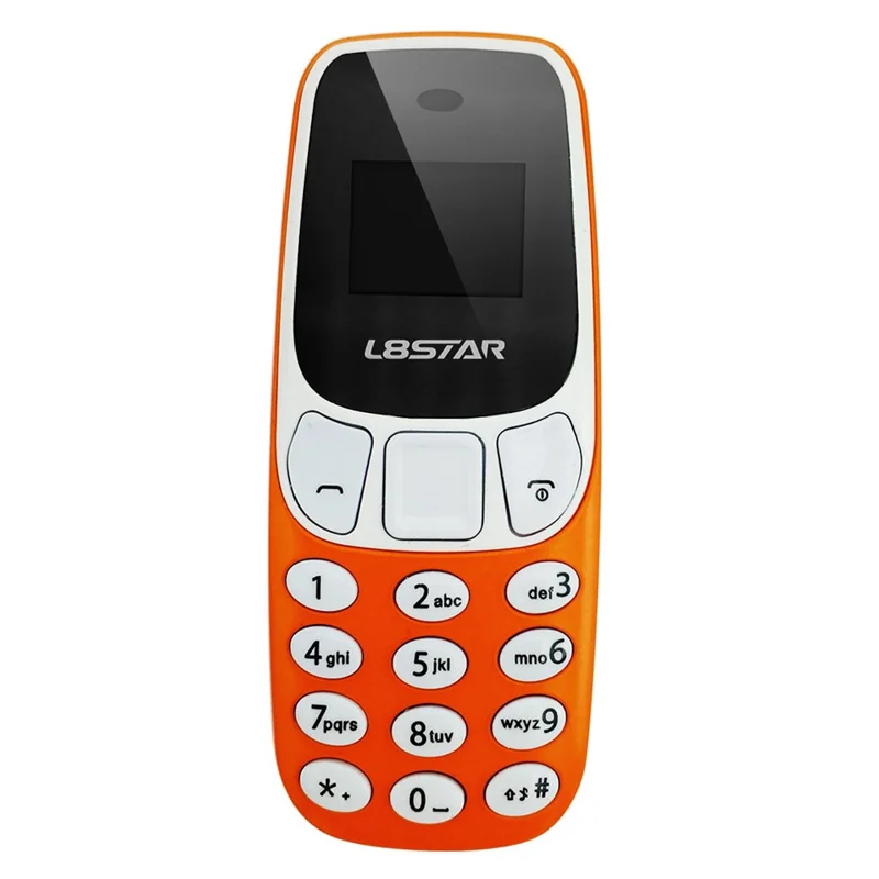 L8STAR BM10 Dual SIM Bluetooth-compatible Mini Bar Phone 2G GSM 0.66 Inch Screen Cell Phone - Orange