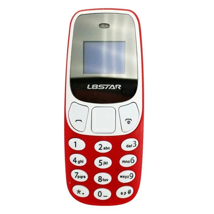 L8STAR BM10 Telefono Mini Bar compatibile Dual SIM Bluetooth 2G GSM Schermo 0,66 pollici - Rosso