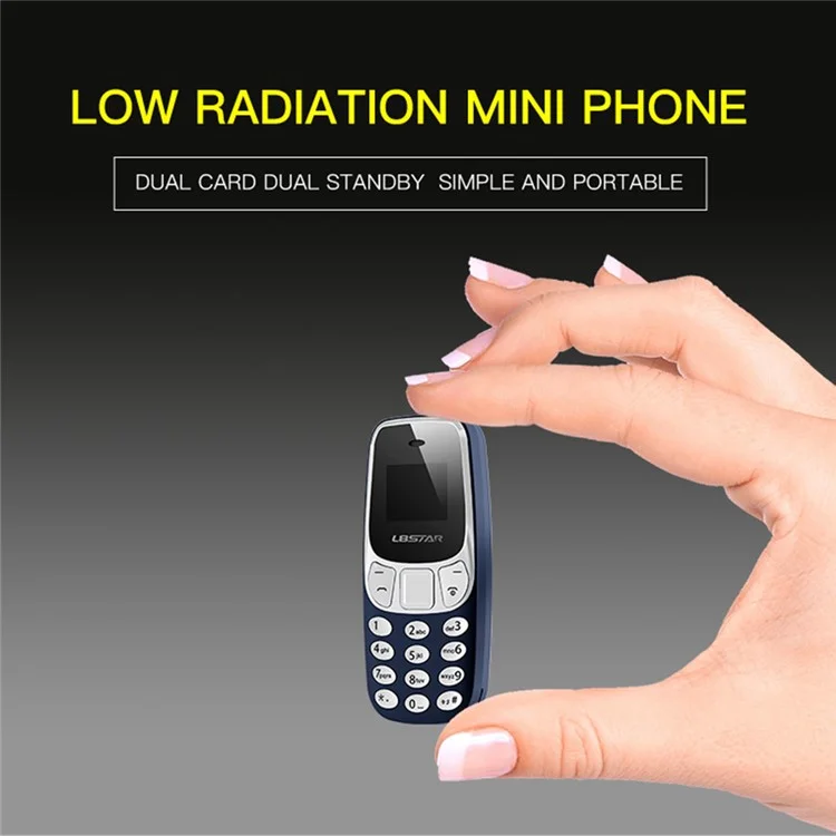 L8STAR BM10 Telefono Mini Bar compatibile Dual SIM Bluetooth 2G GSM Schermo 0,66 pollici - Rosso