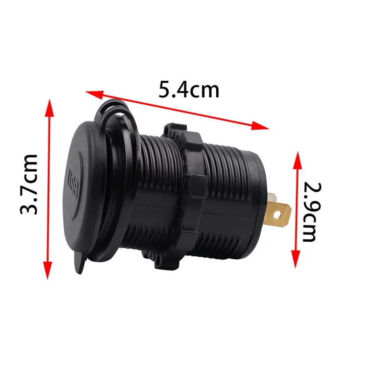 ZH-526F Dual USB Port Car Charger 4.2A Fast Charging Power Charger with Dual LED Ring Light - Blue