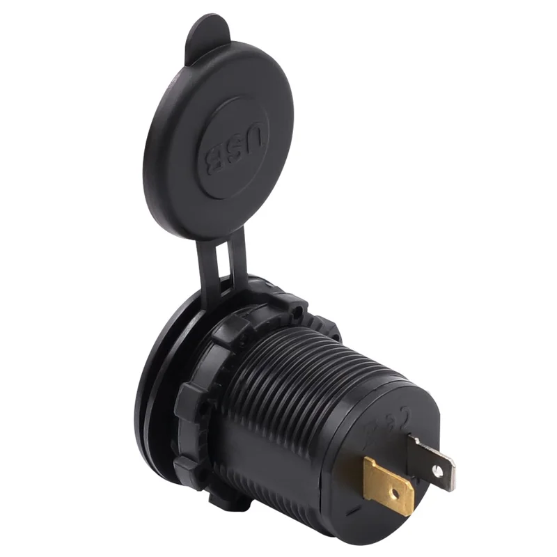 ZH-526F Dual USB Port Car Charger 4.2A Fast Charging Power Charger with Dual LED Ring Light - Red