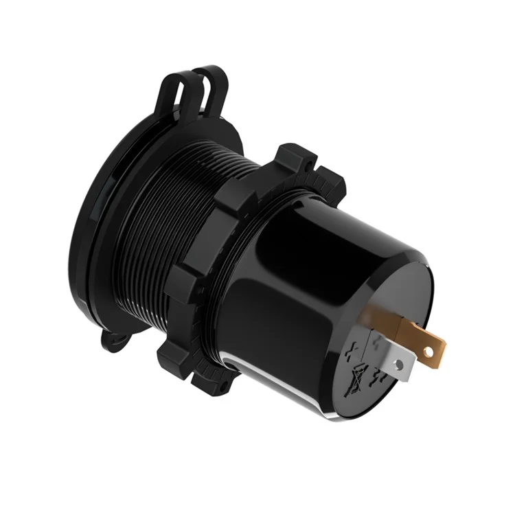 ZH-1427A2 Waterproof QC3.0 Adattatore a Spina di Ricarica Rapida Dual Port Car Charger Con Schermata di Visualizzazione Digitale