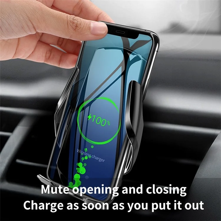Q6 Drahtloses Auto Ladegerät Mount Infrarot Sensor Wireless Ladegerät Back Touch Auto Clamping Air Entlüftung Telefonhalter Support QC2.0 / 3.0 Protokoll