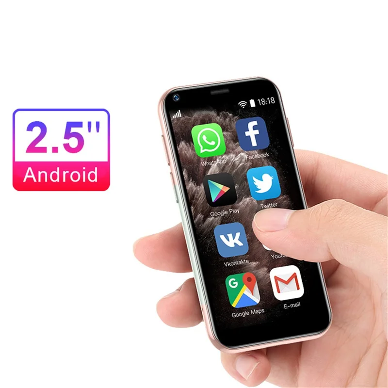 SOYES XS11 Mini 3G Smartphone Android 6.0 3D Glass HD Camera Dual SIM Quad Core Palm Mobile Phone - Green
