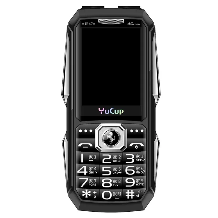 Yucup N503 IP67 Impresionante Anti-caída Del Teléfono Celular Resistente al Frío Linterna Doble de Gran Volumen de Edad Avanzada, Enchufe de la ue - Negro