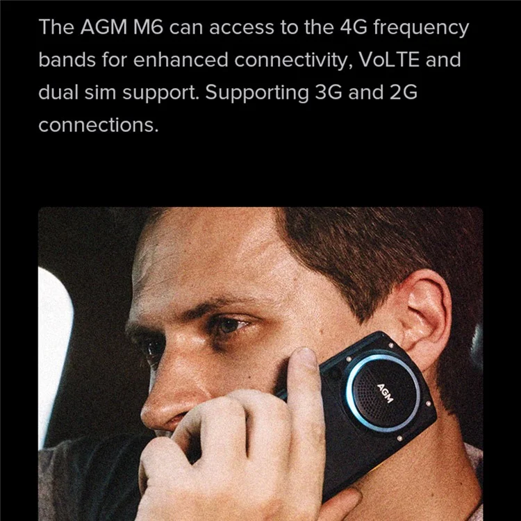 AGM M6 4G Rugged Phone 2.4'' Screen 48MB+128MB Unlocked Cell Phone IP68 Waterproof Fall-proof Dust-proof - EU Version
