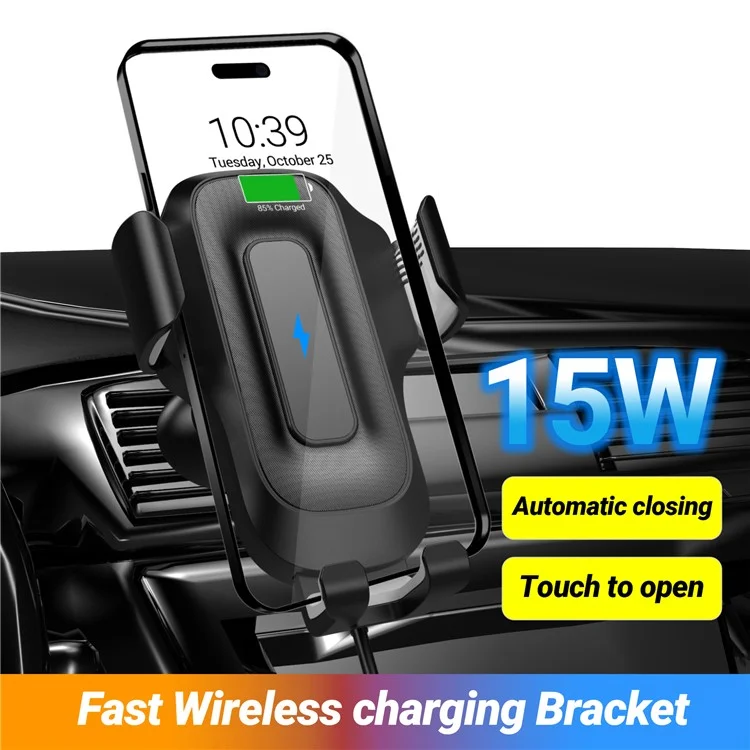 Chargeur de voiture sans fil X15 Smart Sensor, support de téléphone, chargement rapide pour iPhone 14 / 13 / 12 Series
