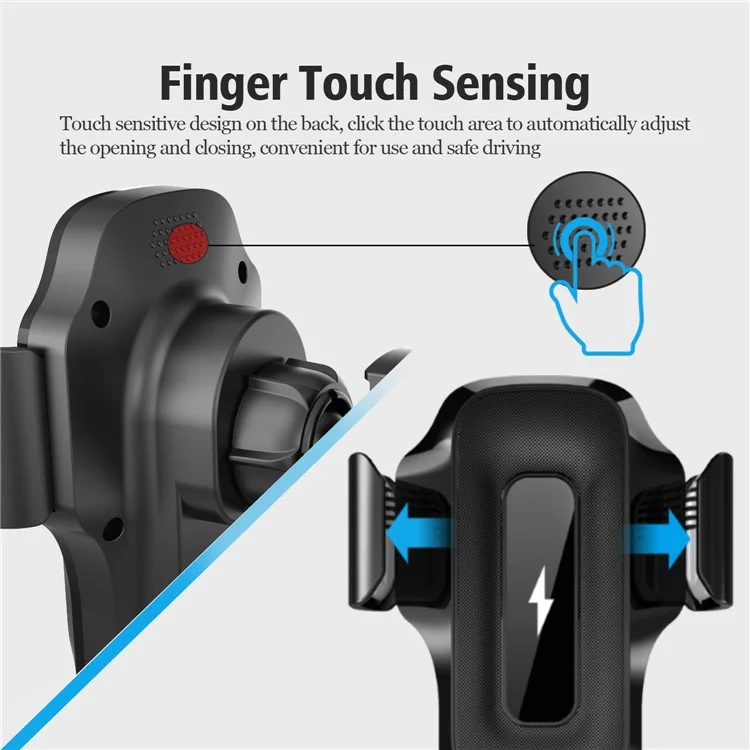 Chargeur de voiture sans fil X15 Smart Sensor, support de téléphone, chargement rapide pour iPhone 14 / 13 / 12 Series