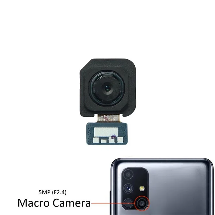 Para Samsung Galaxy M51 M515 OEM Rear Big Back Camera Part 5 MP, f / 2.4 Macro Camera Module (sem logotipo)