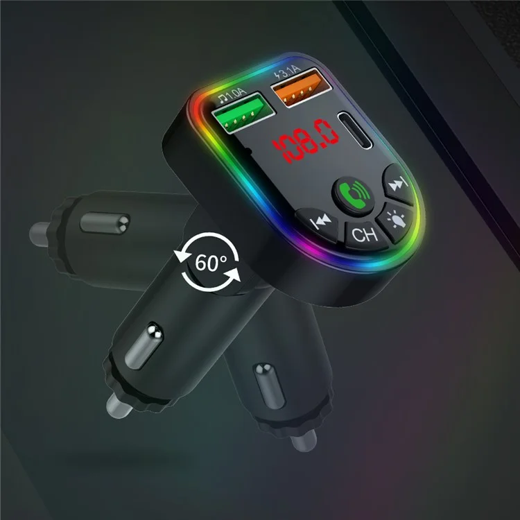 Appel mains-libres Bluetooth pour voiture P20 Lecteur MP3 audio numérique Écran de voiture Chargeur de voiture avec doubles ports USB