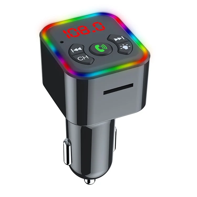 F10 kabellose Bluetooth-Freisprecheinrichtung für Autos mit Unterstützung für USB-Stick, MP3-Player und Ambientbeleuchtung 