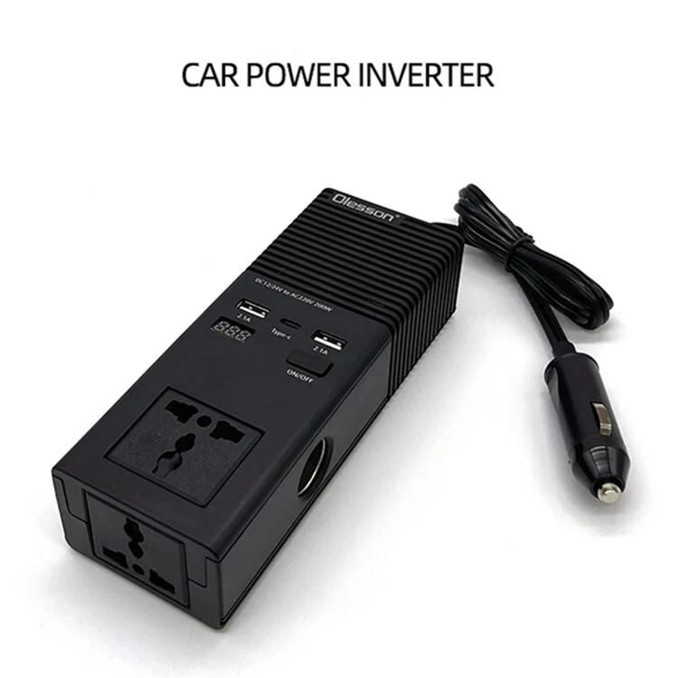 Inversor de energia para carro 1665 de 200W, tomada para carro, isqueiro, carregador de 12V para 220V
