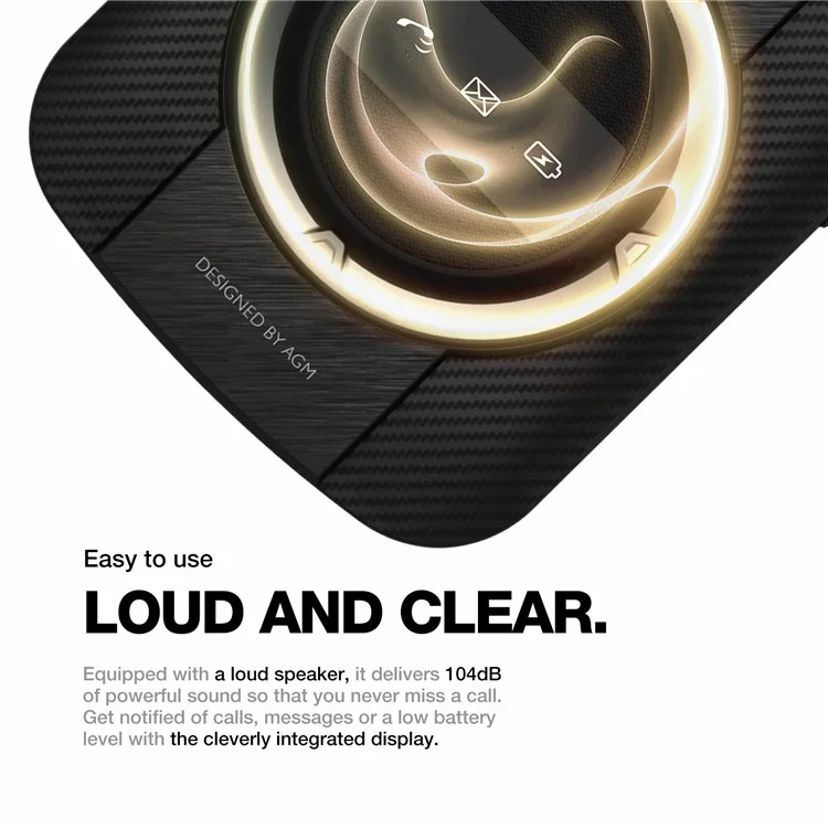AGM M8 FLIP 4G Rugged Flip Phone Large Button Powerful Speaker Cell Phone, EU Plug
