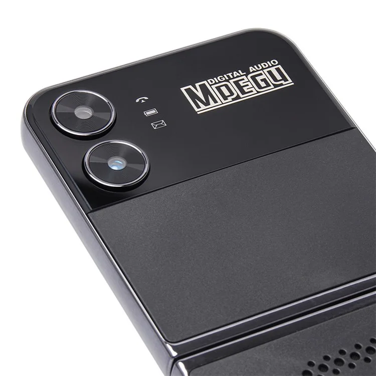 Téléphone portable à clapet avec 4 fentes pour cartes SIM, écran de 2,55 pouces - Noir / Pack de langues 4