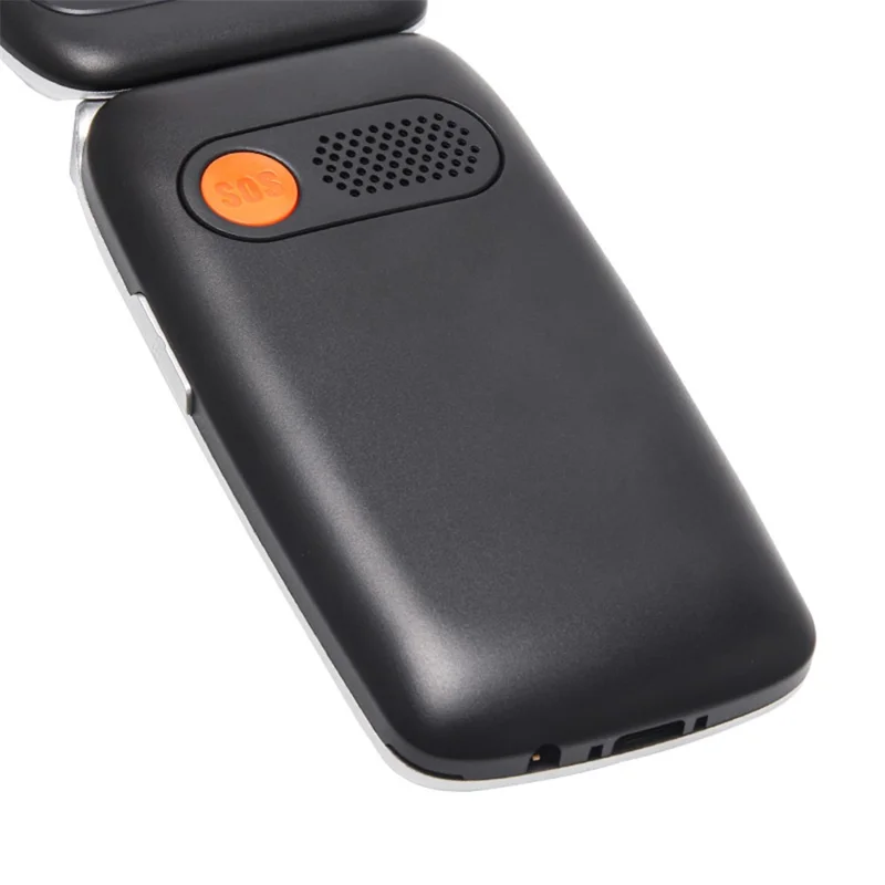 UNIWA V202T Telefono Pieghevole 4G con Display da 1,77 Pollici, Doppia SIM, Lunga Durata della Batteria, FM, SOS, Torcia - Nero / Confezione Multilingua 2