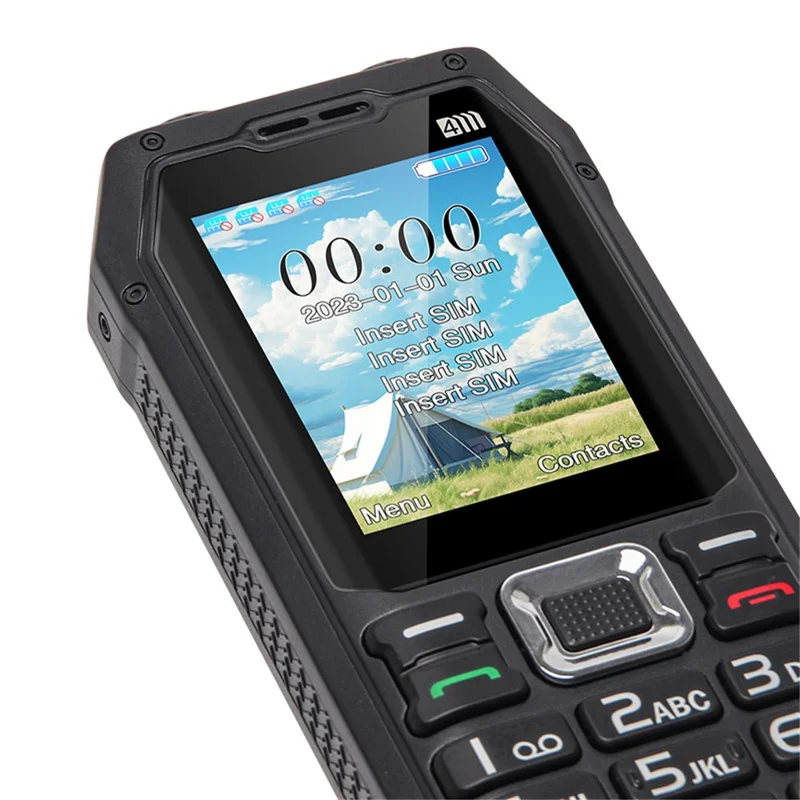 UNIWA M6000 2.4-Inch 2G 4-SIM Cards Ultra Long Standby Cell Phone with Power Bank Function - Green
