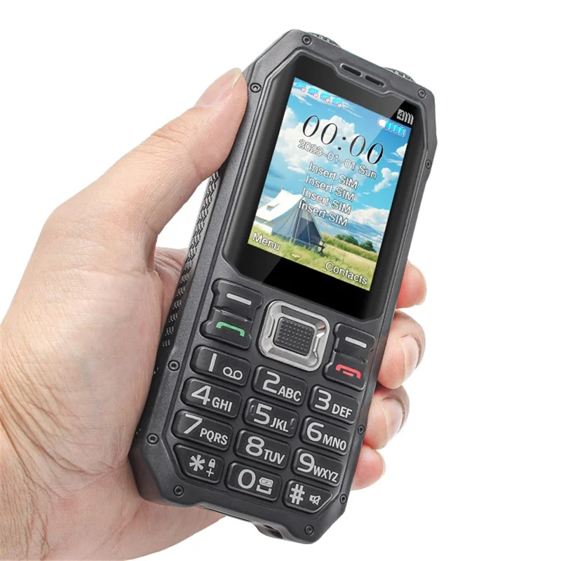 UNIWA M6000 2.4-Inch 2G 4-SIM Cards Ultra Long Standby Cell Phone with Power Bank Function - Green