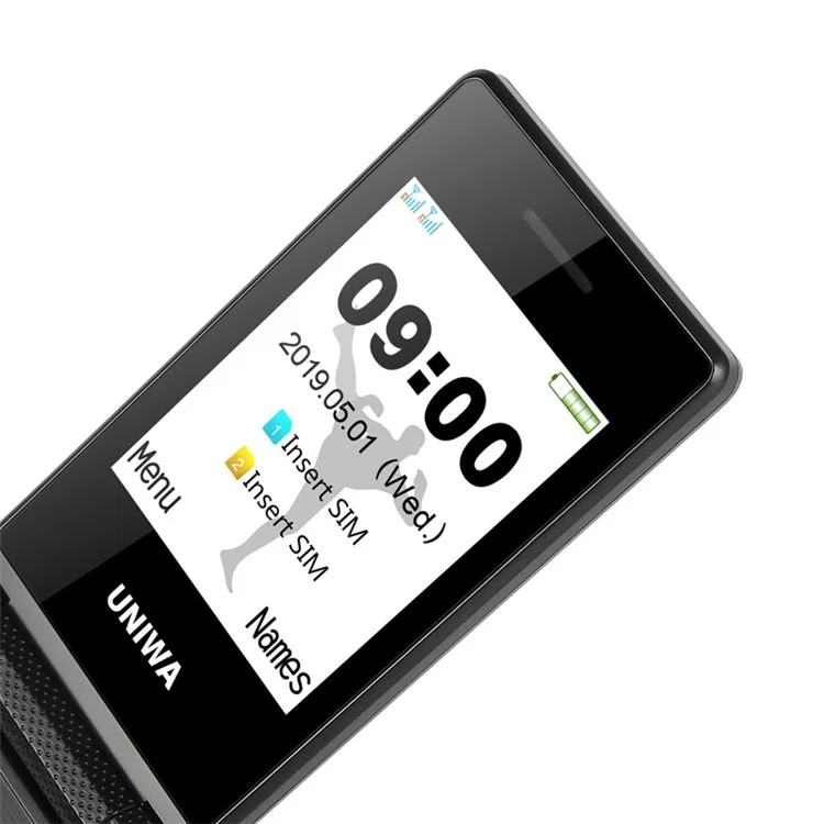 UNIWA X28 2.8-Inch Dual-Screen Display 2G Bar Phone - Black / Language Pack A