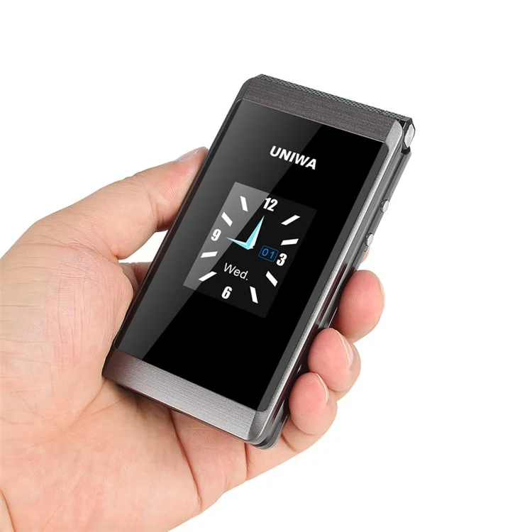 UNIWA X28 2.8-Inch Dual-Screen Display 2G Bar Phone - Black / Language Pack A