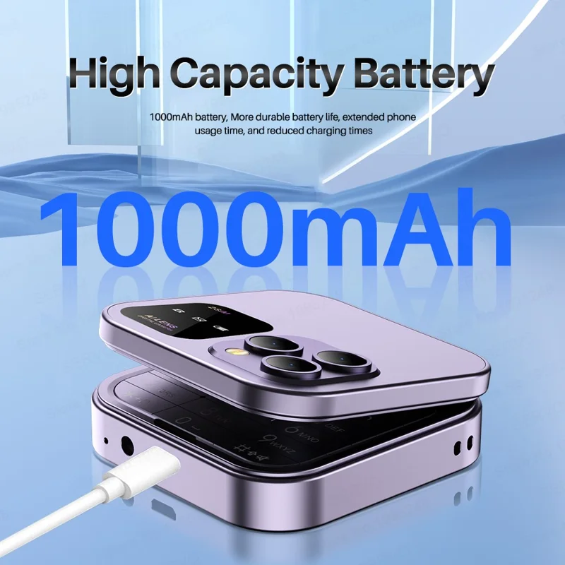 SERVO i16 Pro - Dual SIM 2G 32MB+32MB Flip Foldable Phone - Purple