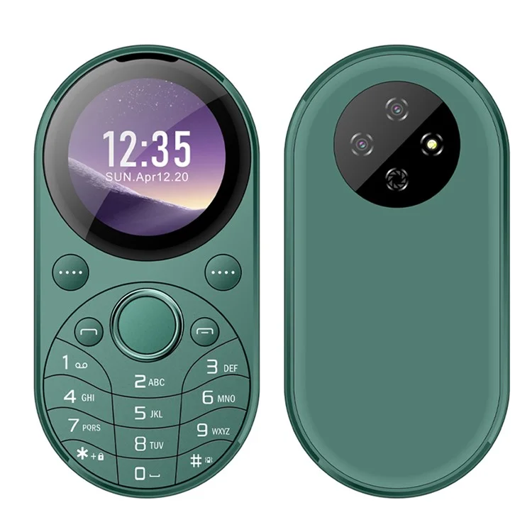 SERVO i15 Mini Dual SIM Miniature Circular 2G Feature Phone - Green