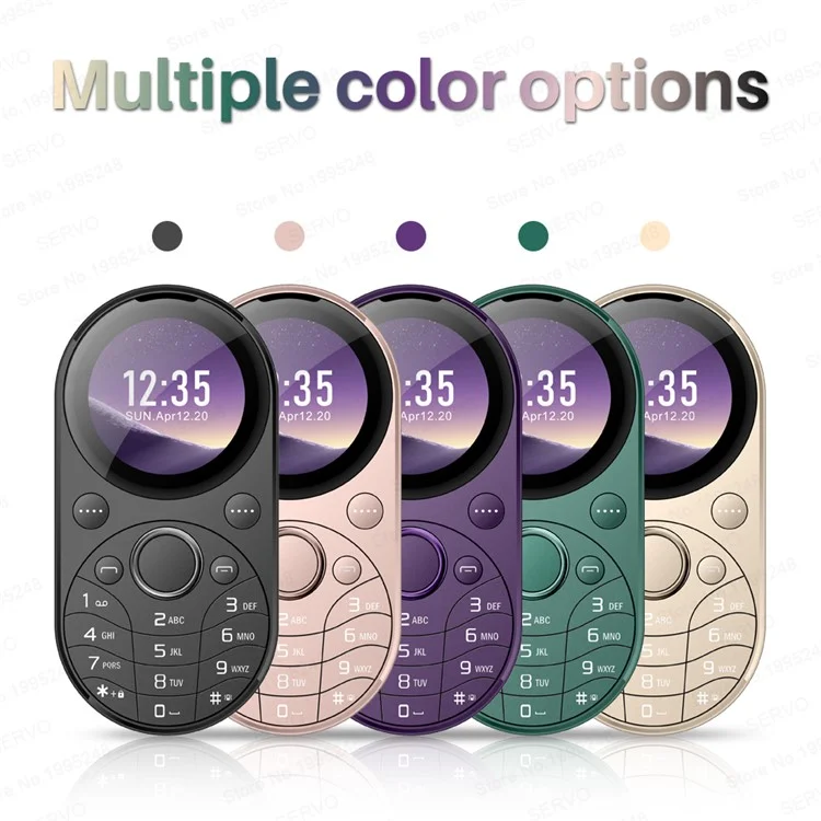 SERVO i15 Mini Dual SIM Miniature Circular 2G Feature Phone - Green