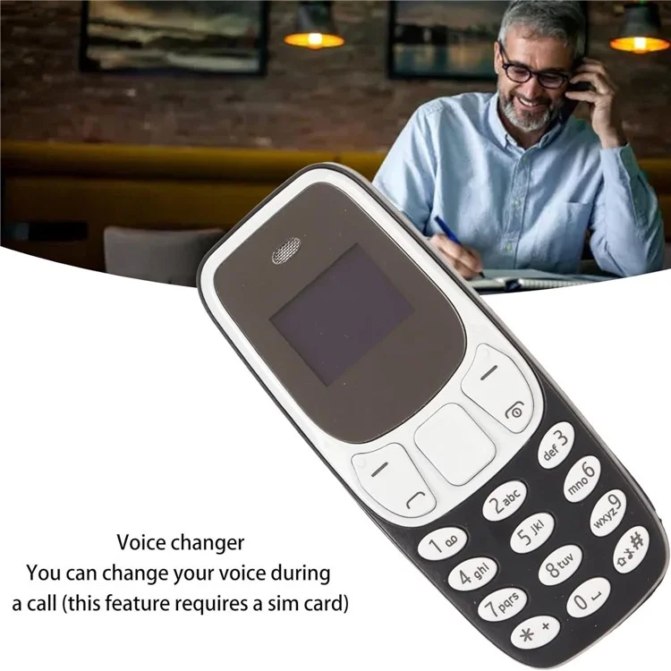 BM10 Dual SIM 0.66-inch Mini Mobile Phone 2G GSM Cellphone with Ear Hook - Black Gold