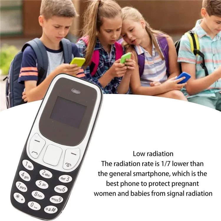 BM10 Dual SIM 0.66-inch Mini Mobile Phone 2G GSM Cellphone with Ear Hook - Black Gold