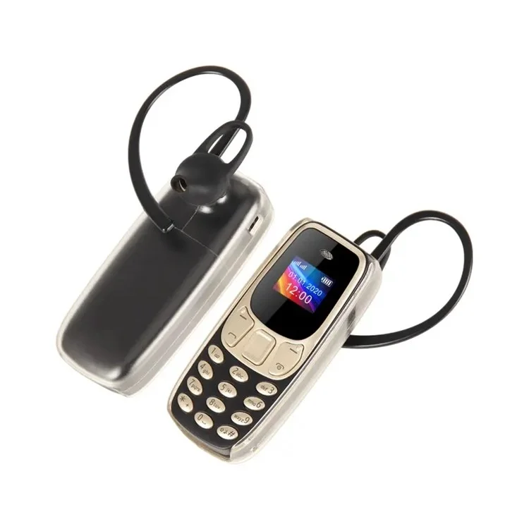 BM10 Dual SIM 0.66-inch Mini Mobile Phone 2G GSM Cellphone with Ear Hook - Red