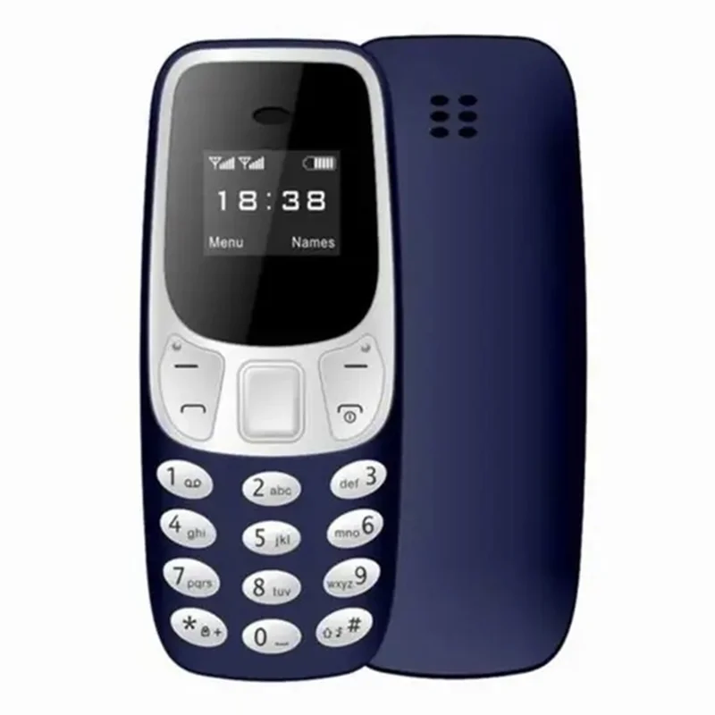 BM10 Dual SIM 0.66-inch Mini Mobile Phone 2G GSM Cellphone with Ear Hook - Blue