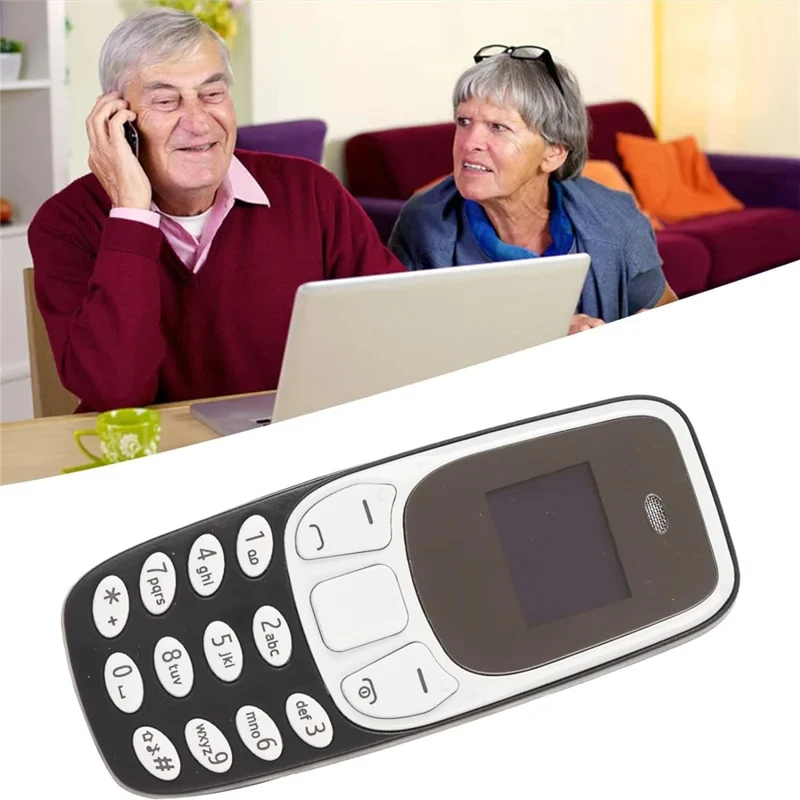 BM10 Dual SIM 0.66-inch Mini Mobile Phone 2G GSM Cellphone with Ear Hook - Blue