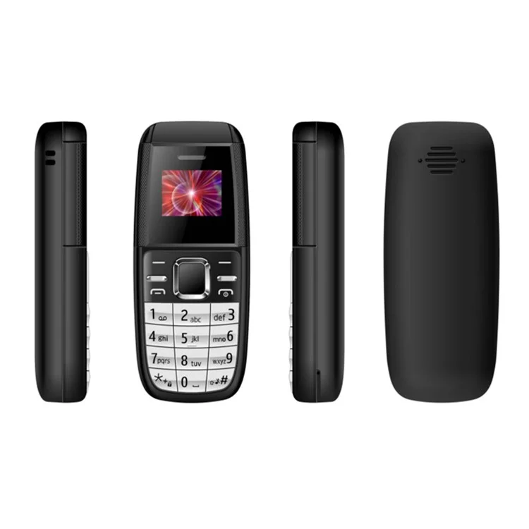 BM200 Dual SIM Dual Standby Mini 0,66 pouces Téléphone mobile 2G GSM Spare Cellphone - Noir