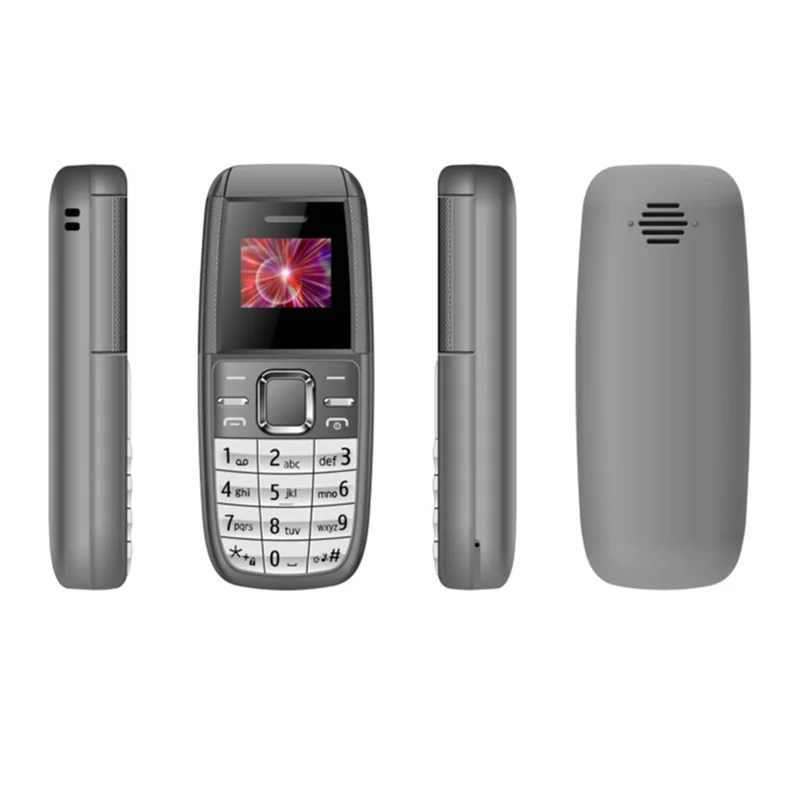 BM200 Dual SIM Dual Standby Mini Telefono Cellulare 0.66-inch 2G GSM - Grigio