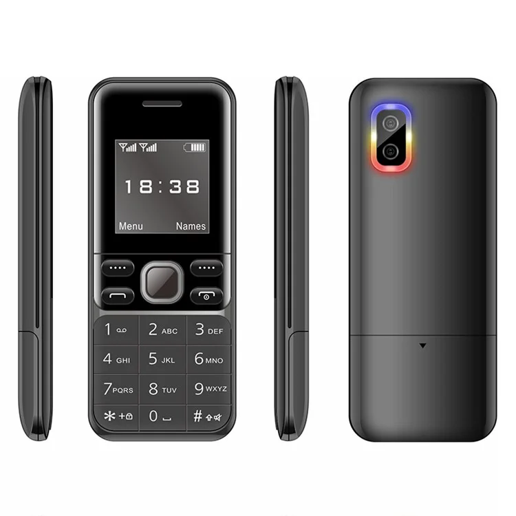 BM333 1.54-Inch Double SIM Veille Téléphone Portable Mini Bar - Noir