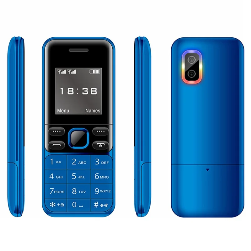 BM333 1.54-Inch Dual SIM Standby Cell Phone Portable Mini Bar Phone - Blue