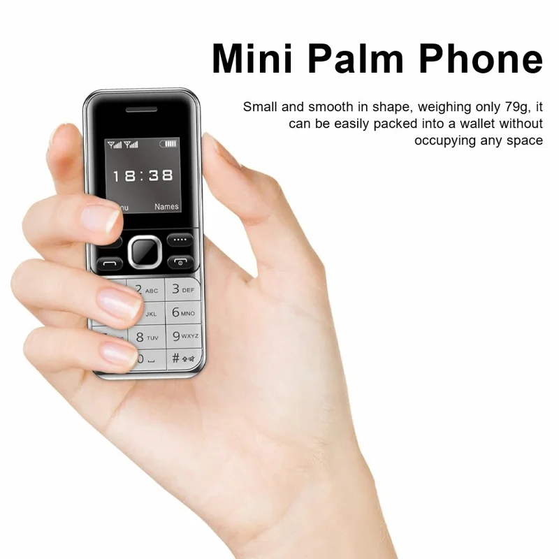 BM333 1.54-Inch Dual SIM Standby Cell Phone Portable Mini Bar Phone - Blue